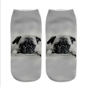Unisex Cotton Ankle Socks 3D Dog Printed Socks